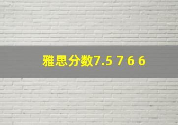 雅思分数7.5 7 6 6